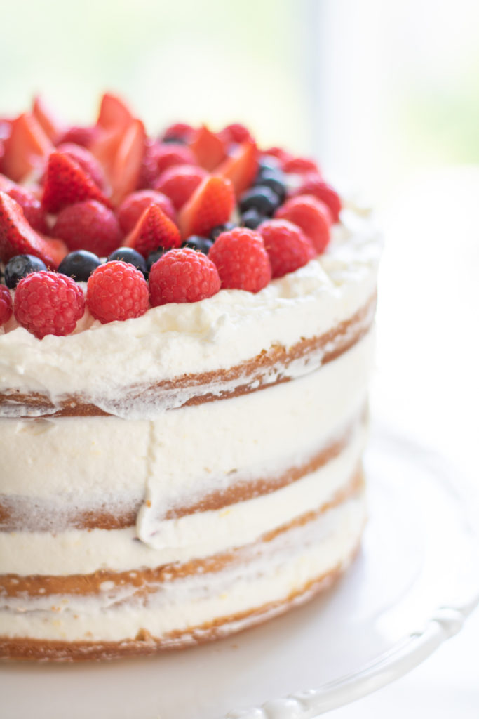 Lemon Mascarpone Naked Cake Recipe Food Danielle Connor