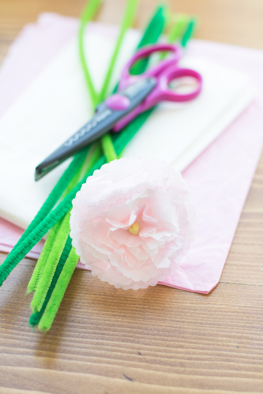 Tissue Paper Flowers DIY